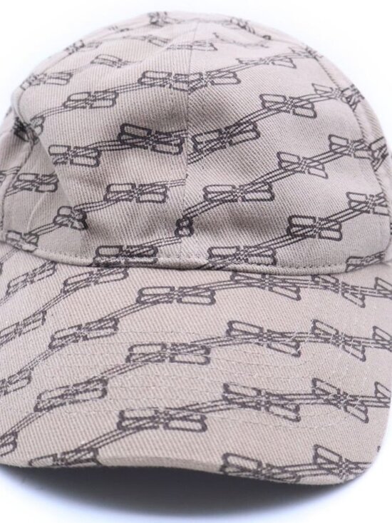 Balenciaga BB Monogram Logo 6 Panel Cap Bbmonogram Beige main image 7